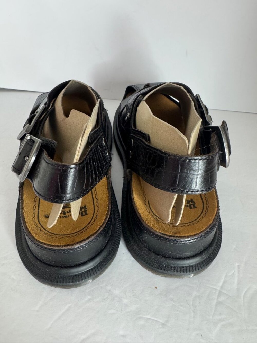 Dr. Martens Archive Sandal Fisherman Crocodile Analine Leather Brown EU 42 US 10 - Picture 5 of 7